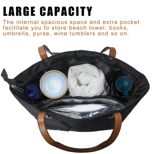 Wine Tote Bag, Beach Cooler for Travel Gift 1