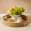 Rattan-Serviertablett 30 cm, geflochtene Serviertabletts mit Griffen 4