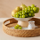 Rattan-Serviertablett 30 cm, geflochtene Serviertabletts mit Griffen 5