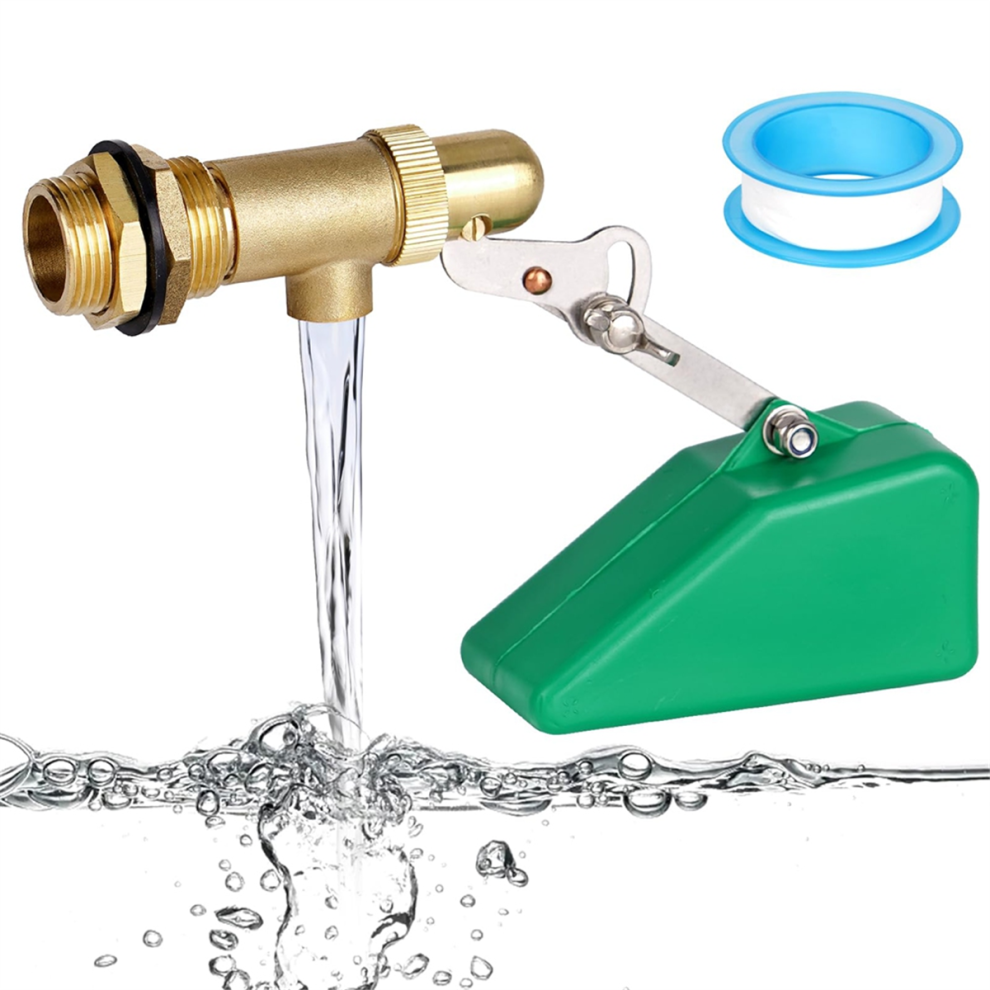 3/4Inch Float Valve,Brass Water Float Valve for Water Tank,