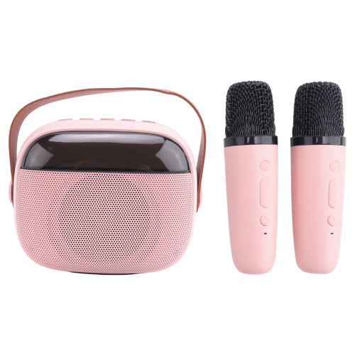 Caixa de som Bluetooth para crianças Karaoke Machine com microfones rosa 2