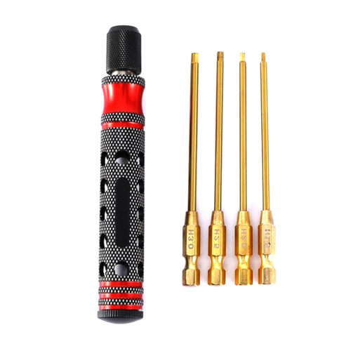 Εξάγωνο σετ κατσαβιδιών 1.5,2.0,2.5, 3.0mm Quick Change Hex Key, Red 1