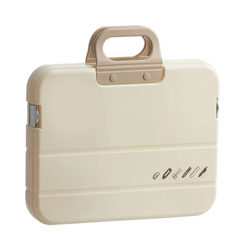 A4 Plastic File Folder with Lock Handle Portable Box File B
