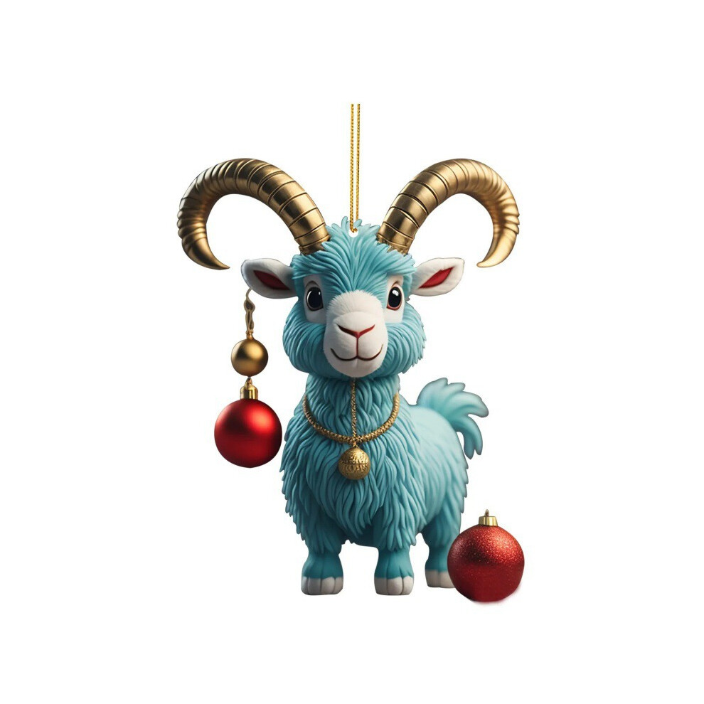 (9) Festive Cartoon Goat Christmas Car Hanging Decoration Cheerful Acrylic Home Accent-image-OPC-PGFY9BC-NEW