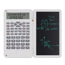 Wissenschaftlicher Taschenrechner, 12-stelliger Taschenrechner mit großem Display und Notizblock