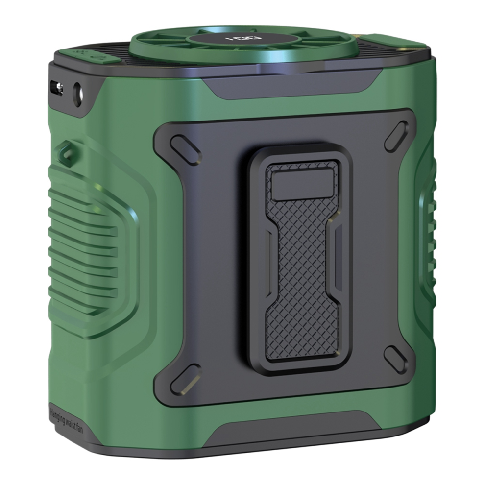 Waist Fan with 5000mAh Battery for Hands-Free Cooling Green-image-OPC-PGFY9YM-NEW