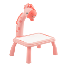 Quadro de desenho de projeção de veado elétrico para aprender a desenhar rosa