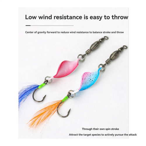 10Pcs Iscas de pesca de metal com gancho 2