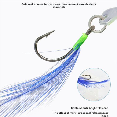 10Pcs Iscas de pesca de metal com gancho 1