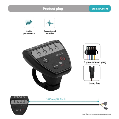 Ebike G20 Display 5 Pin+2 Pins SM Connector Display LED Instrument 2