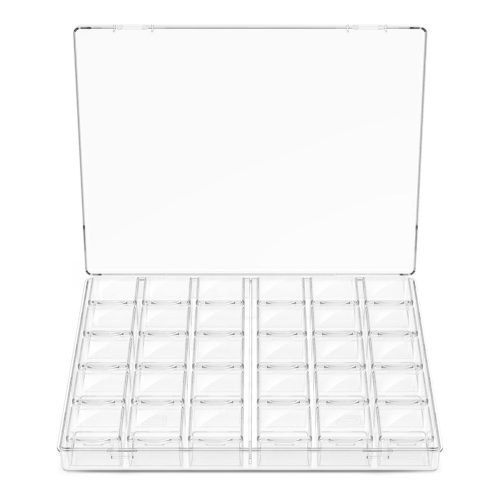 30 Compartment Stackable Storage Boxes with Lids, Mini Containers