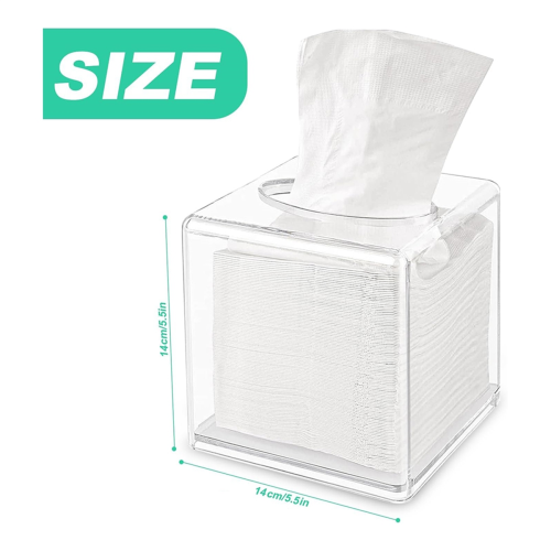 Κάλυμμα Tissue Box Square, Clear Acrylic Tissue Box στήριγμα 1