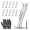 Pacote com 10 ganchos ocultos para calhas com parafusos e clipes à prova de ferrugem 1
