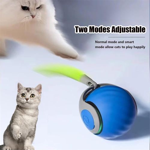 Interactive Cat Toy Indoor Smart Interactive Cat Toy Ball Orange 1