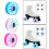 1 τμχ Roller Skate Wheels 58mm X 32mm Luminous Quad Roller Pink 2