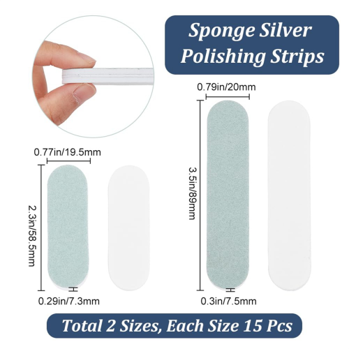 30Pcs Polimento Stick Retângulo Dupla Face Lixamento Barras de Polimento 1