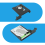 2.5-Inch Hard Drive HDD SSD Bracket with Screws for 2 PS2 6