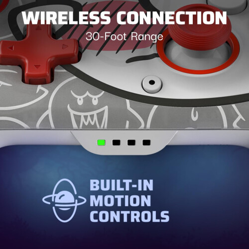 PDP Nintendo Switch Rematch GLOW Wireless Controller- Boo-Hoo- With motion, 600mAh battery 2