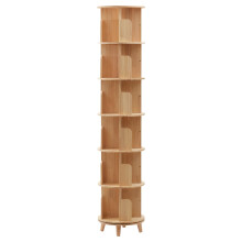 Levkitch Rotary Bookshelf 6 Tiers Tall Freestanding Bookcases Corner Book Shelf Swivel 360 Display Spinning Bookshelf Revolving Bookcase Round for