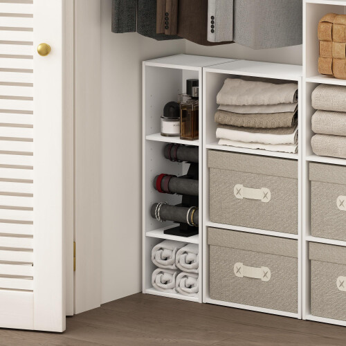 Furinno Fulda 3-Tier Space Saving Storage Shelf Bookcase, 25 cm Width, White 2