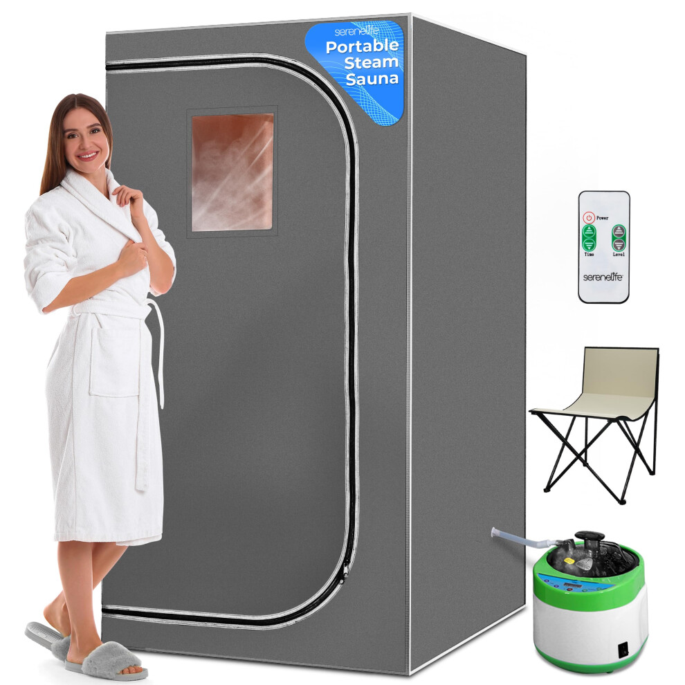 SereneLife Portable Sauna, Full Size Infrared Home Spa, indoor sauna tent, steam room, home sauna tent, steam sauna tent, One Person Sauna box for