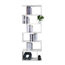 Mondeer Bookcase, Bookshelf Free Standing Tall Wooden 6 Tier Display Shelf for Living Room Home Office 70 x 24 x 190.5 cm White