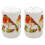 Winter Robin Design Fine China Salt and Pepper Shaker Pots 1