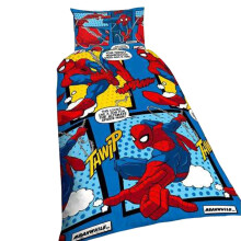 New Spiderman WEBHEAD Single Reversible Designs Duvet Cover & Pillowcase Set