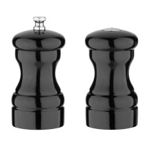 Olympia Salt and Pepper Set in Black with Ceramic Grinding Mechanism - 100x50mm