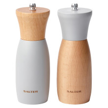 Salter BW11710EU7 Origins Set ? Manual Spice Mills, Salt and Pepper Shakers, Universal Ceramic Grinder, Adjustable Fine to Coarse, Twist to Grind,