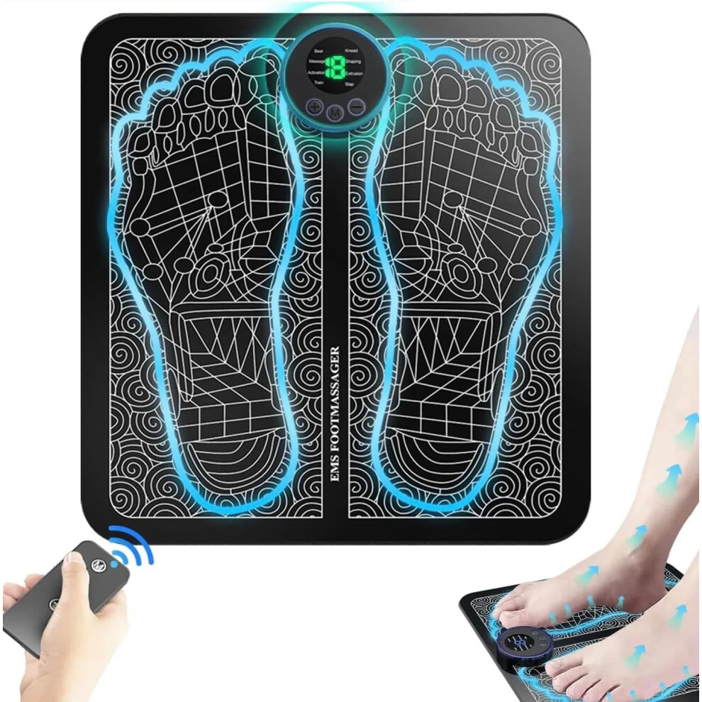 Eddies Gallery Ems Foot Massager For Pain And Circulation, Electric Massage Mat, Ems Foot Massager, Foot Massager Mat, Foot Booster For Blood Circulation, Foldable,