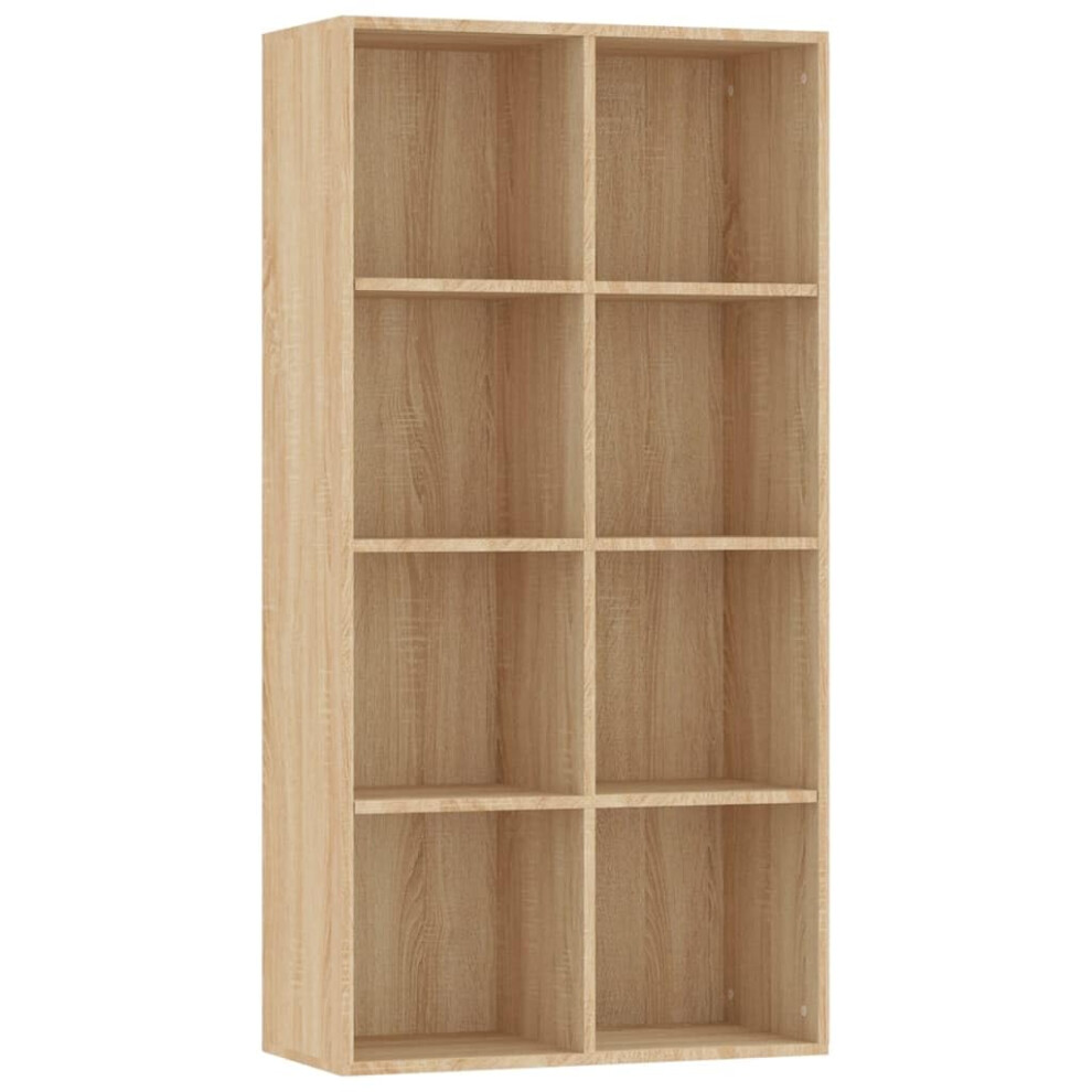 vidaXL Book Cabinet/Sideboard Bookshelf Book Stand Rack Highboard Office File Cabinet Lowboard Bookcase and Standing Shelf Sonoma Oak Chipboard
