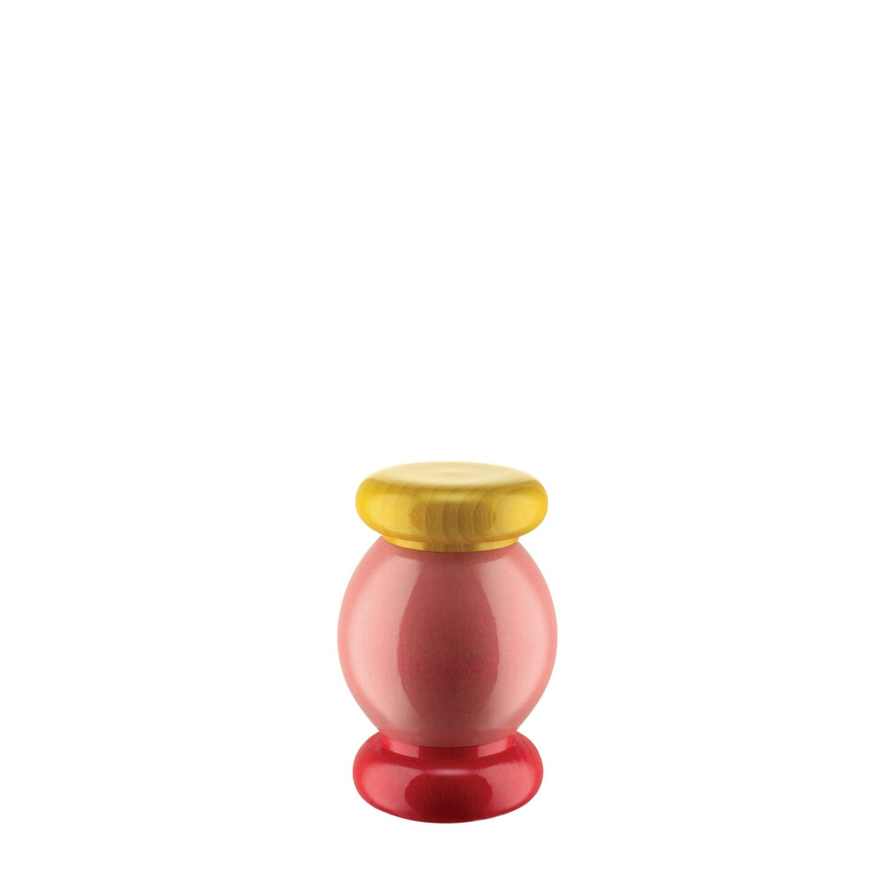 Alessi Pink - Salt And Pepper Mill 100 Values Collection - Solid Turned Beech, Fsc-Certified - Designer Ettore Sottsass - Image 2