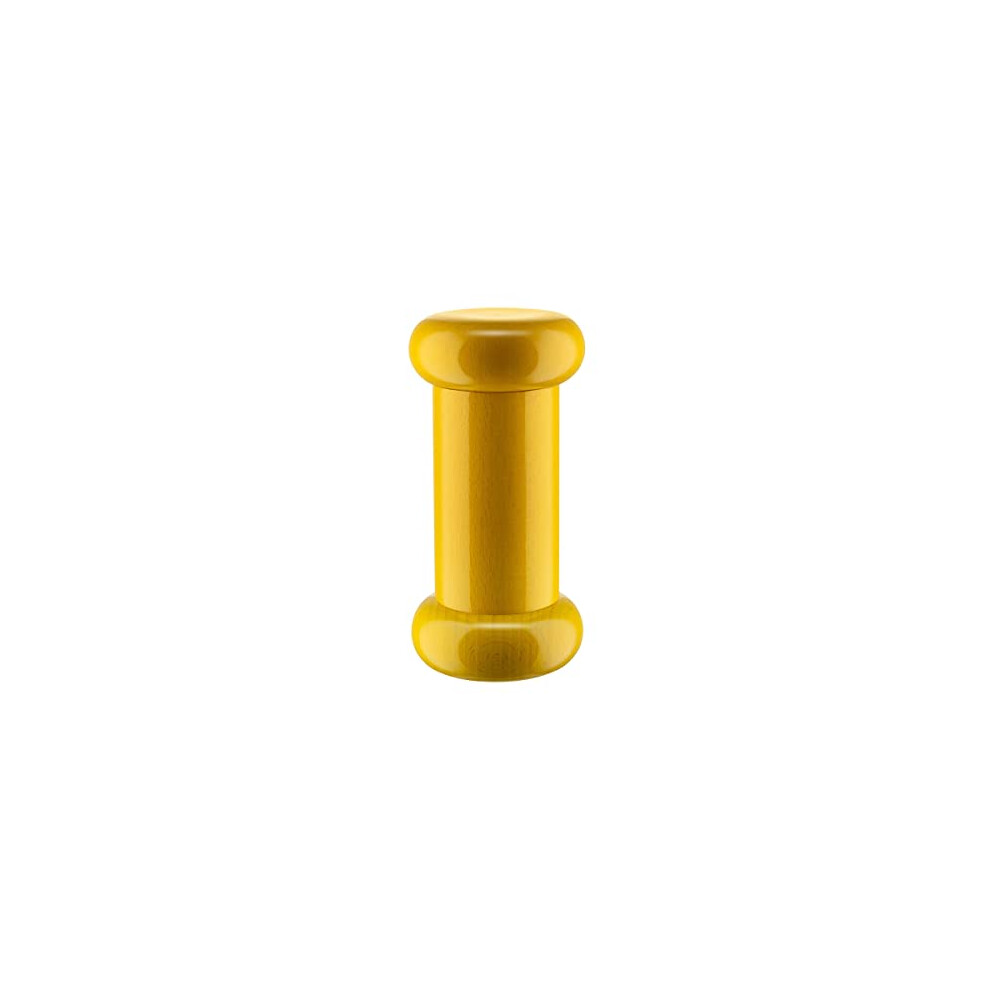 Alessi Mp0210 Salt, Pepper And Spice Grinder In Beech-Wood, 100 Values Collection Yellow