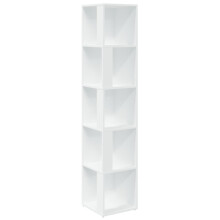 vidaXL Corner Cabinet Home Bedroom Living Room Office Furniture Decor Book Storage Cabinet Standing Shelf Corner Unit Chipboard White
