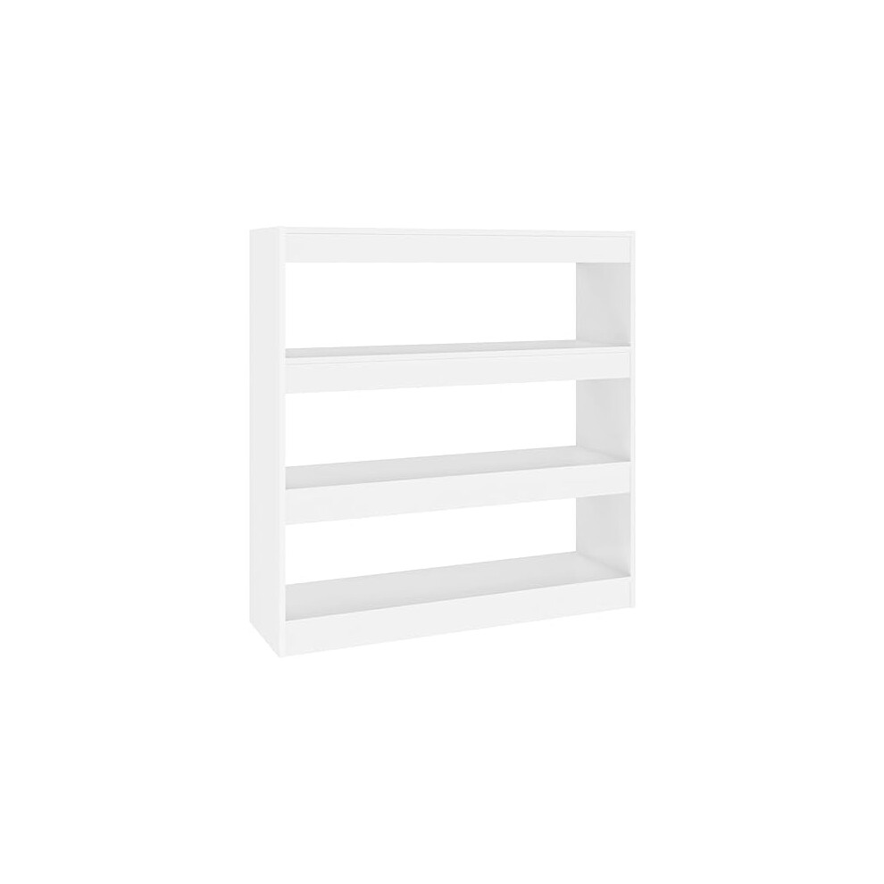 vidaXL Book Cabinet/Room Divider Bookcase Storage Rack Shelf Room Partition Home Organiser Book Stand Indoor Office Furniture White