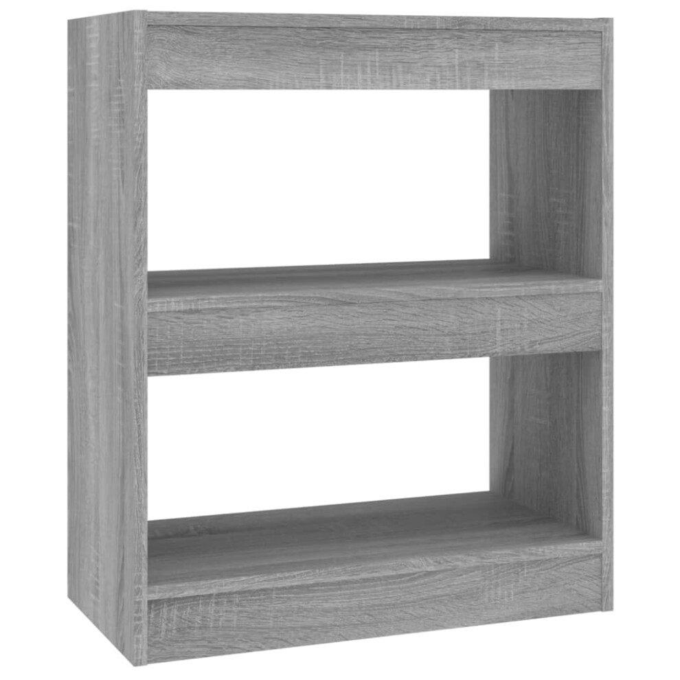 Vidaxl Book Cabinet/Room Divider Bookcase Storage File Rack Book Stand Shelf Home Organiser Room Partition Living Room Furniture Sonoma Grey
