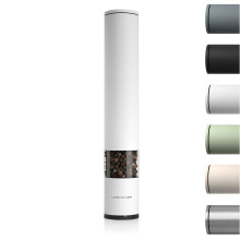 LARS NYS?M Salt Pepper Grinder Manual with Adjustable Ceramic Grinder from coarse to fine I Design Pepper Salt Mill (Pure White)