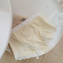 (Yellow, XL) Elegant N904 Cotton Underwear For Young Women In Colors Trendy Various