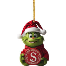 (StyleS) Grinch Alphabet Colorful Christmas Tree Ornaments Charming Hanging Decor Acrylic