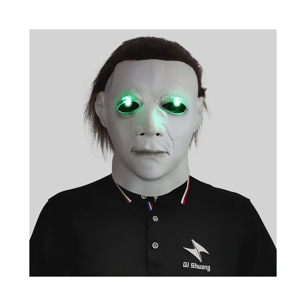 (Glowing White) Michael Sinister Bloody Myers Mask With Glow Features Perfect Halloween Festivities For-image-OPC-PGG2FYG-NEW
