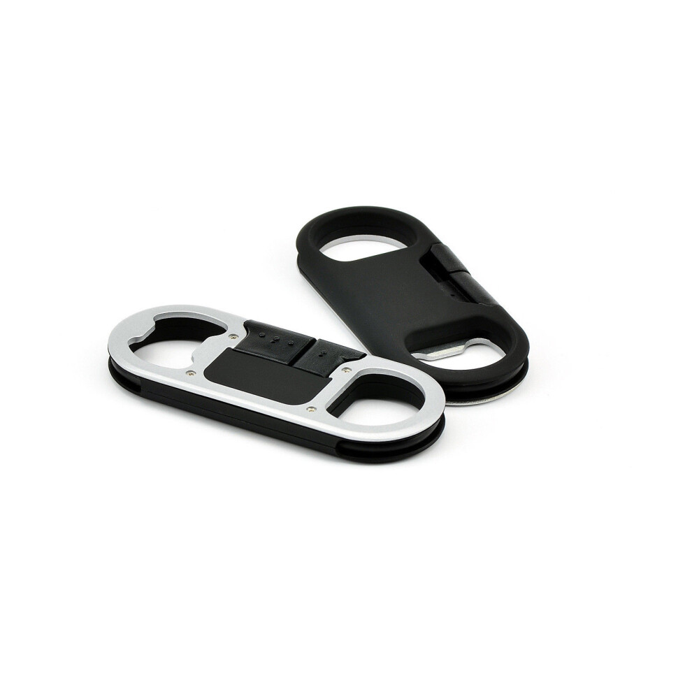 (Black, For iPhone ) For Android Or Phone Portable Bottle Opener Keychain Charger Cable Data-image-OPC-PGG2VY5-NEW