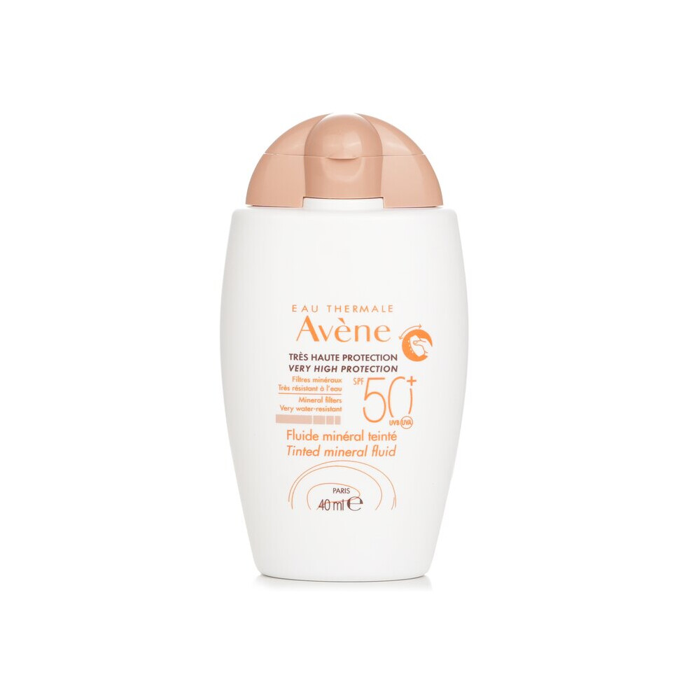 Avène Very High Protection Tinted Mineral Fluid Spf 50+ - For Sensitive & Intolerant Skin 40Ml/1.3Oz