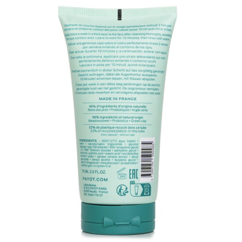 Payot, Pate Grise, Rebalancing, Cream Mask, For Face, 75 ml 2