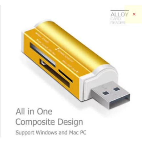 (gold) 20 All Usb In 1 Multi Memory Card Reader For Tflash Mmc Tf Stick Memory M2