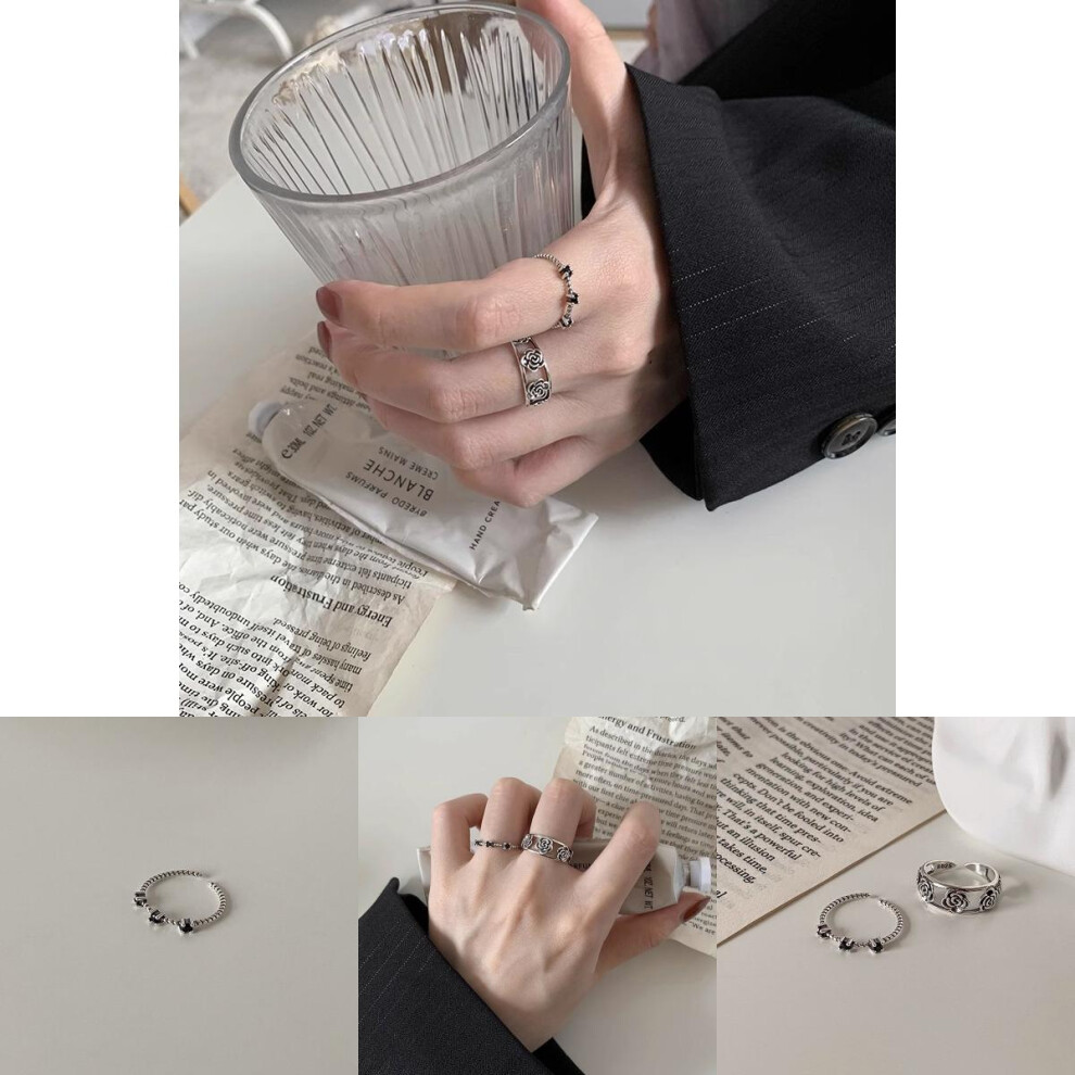 Rose Modern Vintage Ring For Women Geometric Open Adjustable Statement Ring Fashion-image-OPC-PGG56Q6-NEW