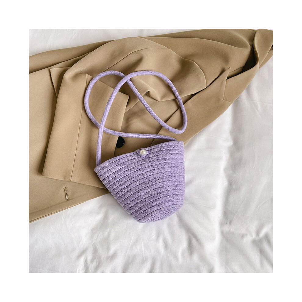 (Purple) Woven Elegant Bag For Women Fashion Trend Casual Shoulder Purse Crossbody-image-OPC-PGG5BM5-NEW