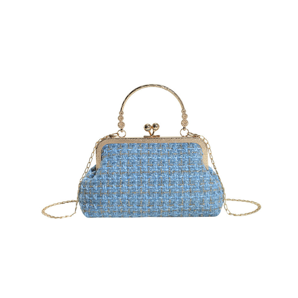 (Blue) Shell Small Trendy Bag For Women Korean Style With Elegant Block Color-image-OPC-PGG5BXN-NEW