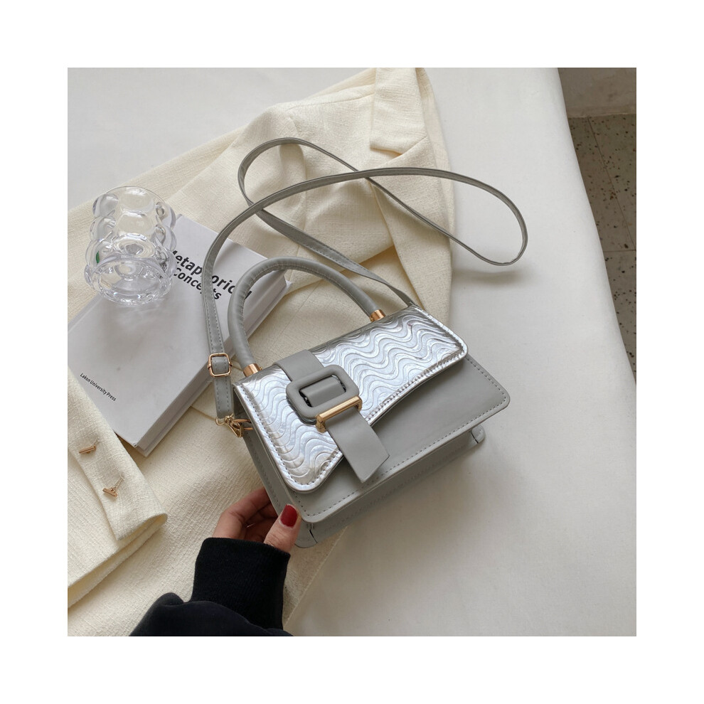 (Silver) Design Stitch Trendy Pu Leather Handbag Versatile And For Women Sophisticated-image-OPC-PGG5G6W-NEW