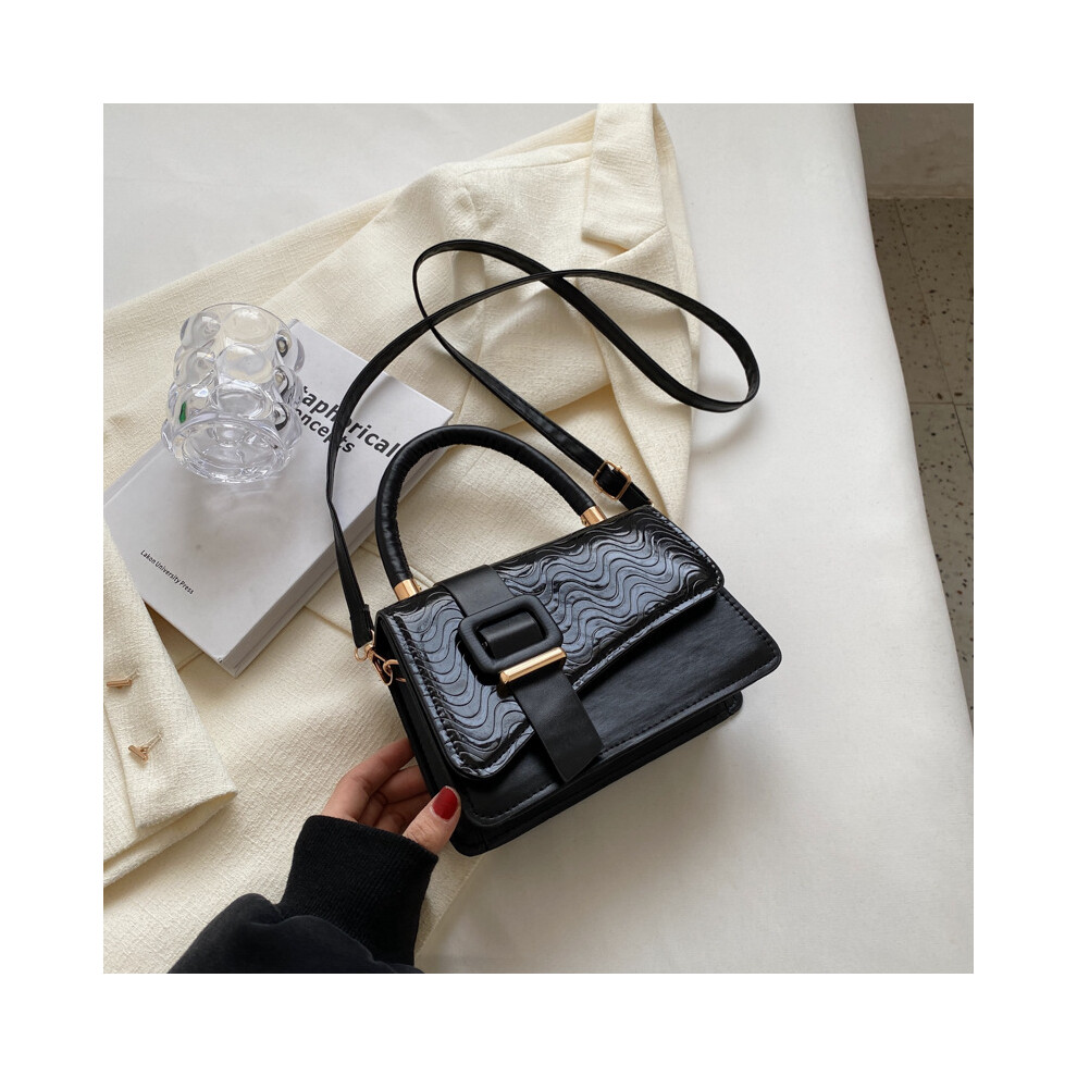 (Black) Design Stitch Trendy Pu Leather Handbag Versatile And For Women Sophisticated-image-OPC-PGG5G6S-NEW